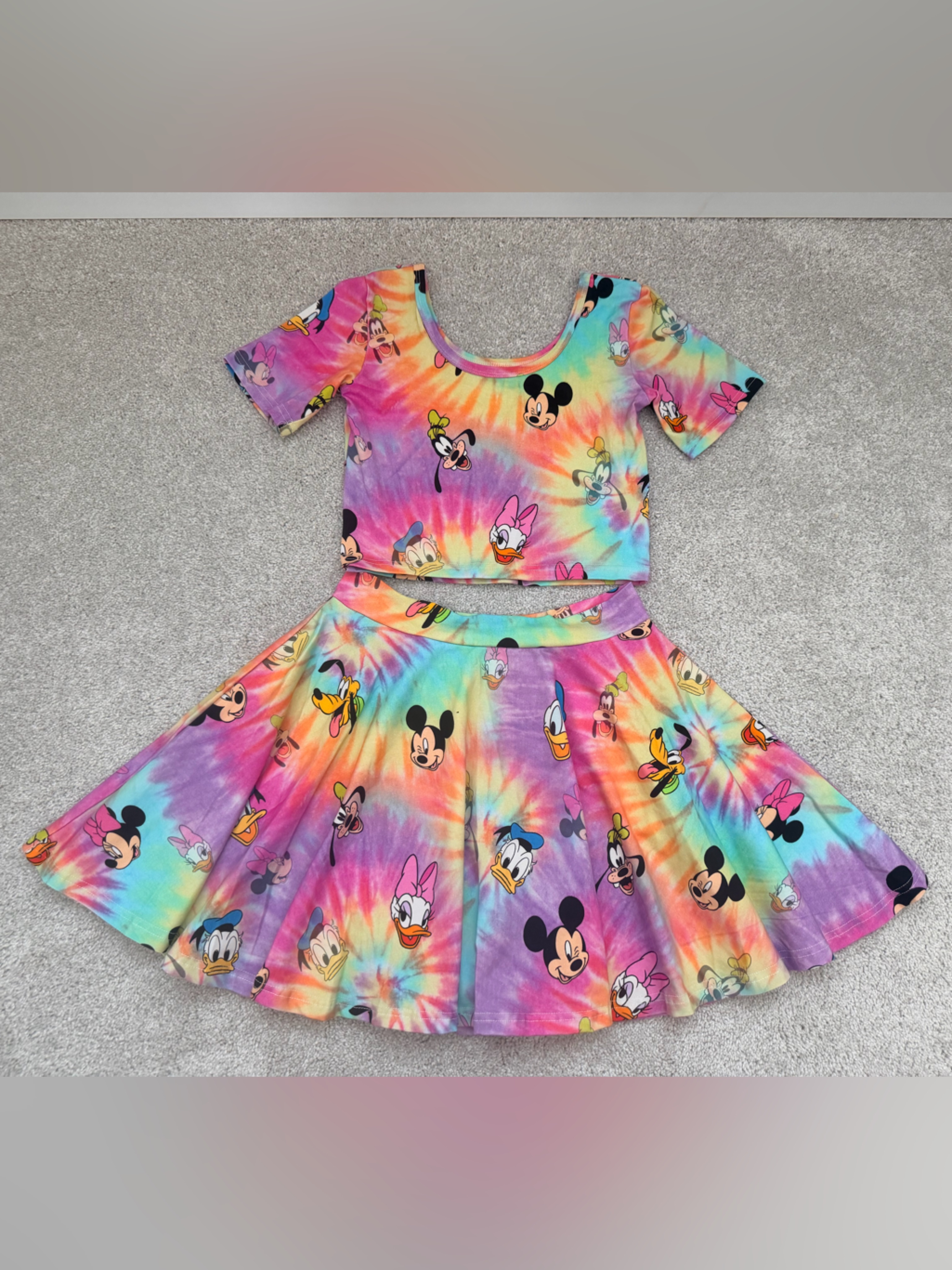 Nwot Wild Rich Kids Girls Tie Dye Fab 2 Piece, Size 13/14